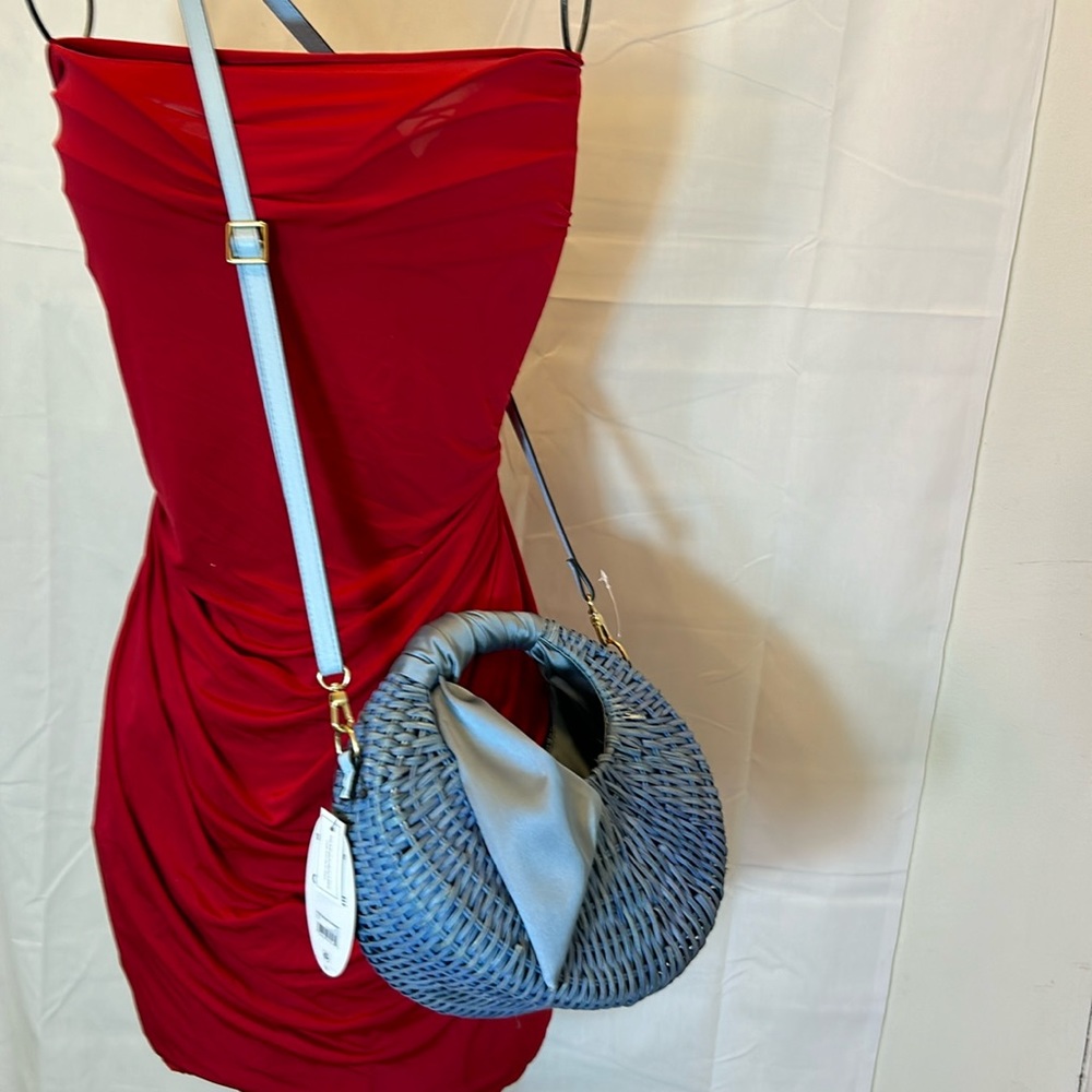 Straw Crescent Crossbody
